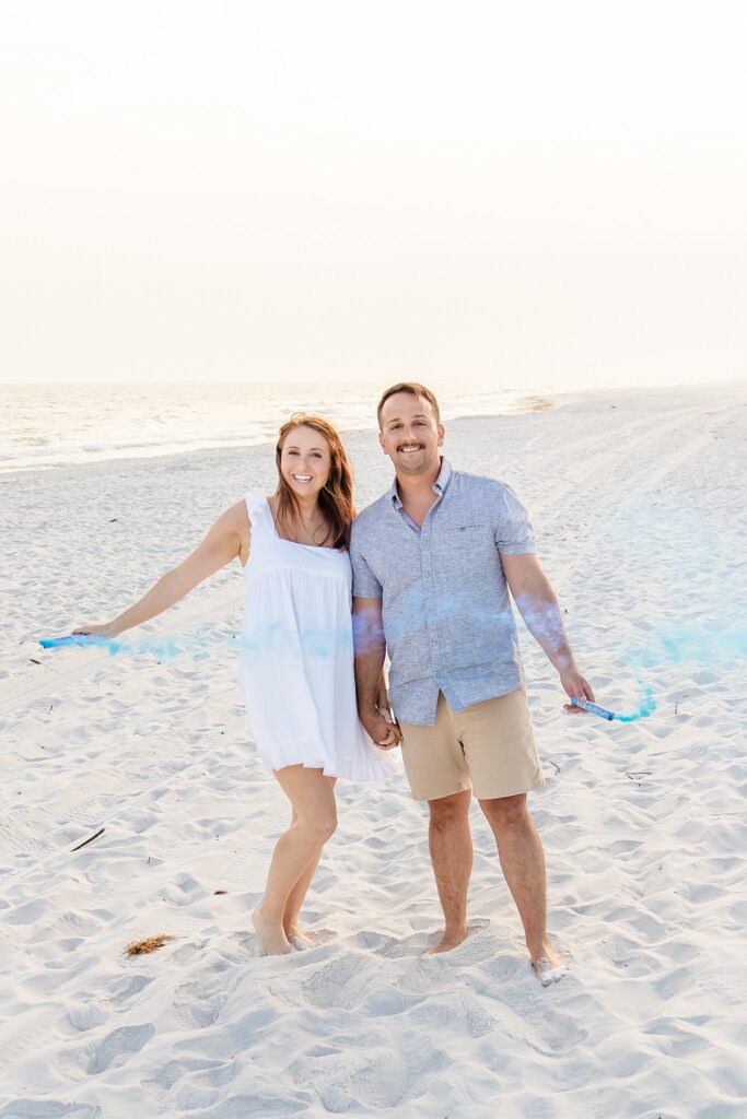 Pensacola, FL Gender Reveal Session on Pensacola Beach