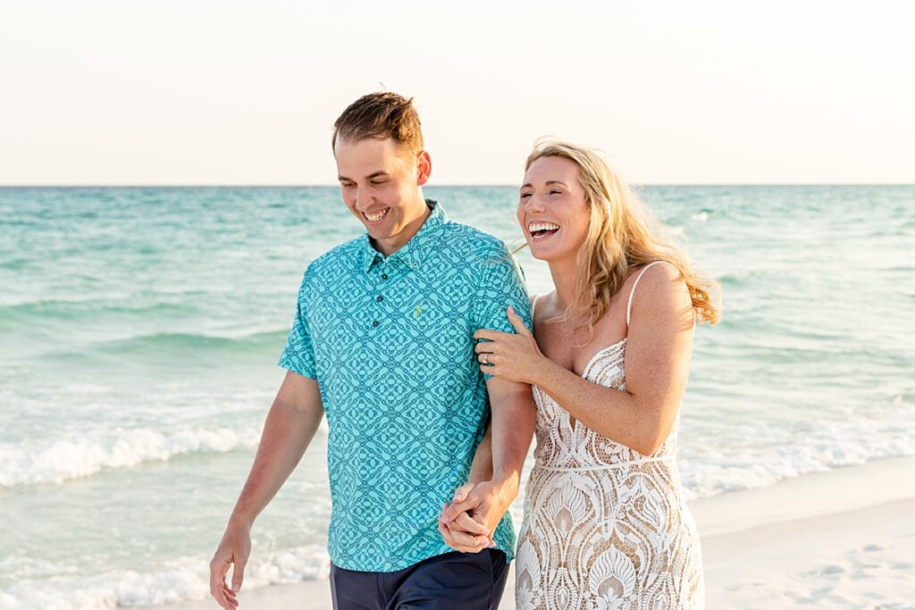 Bride and groom portraits for a Pensacola, FL wedding on Pensacola Beach