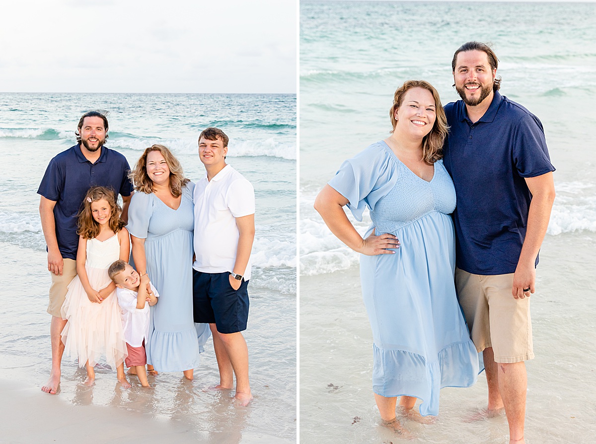 Family photos by the ocean | Pensacola Beach extended family session by Pensacola Florida photographer Hannah Hillis Photography