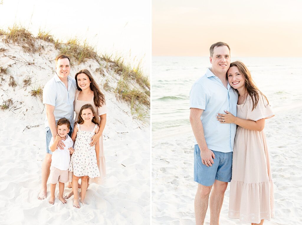 family on pensacola beach during extended family session