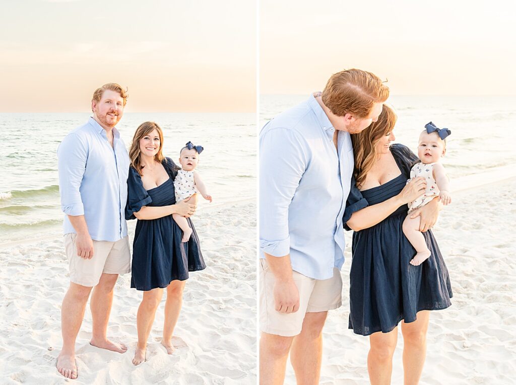 family by the water in Pensacola, FL during extended family session